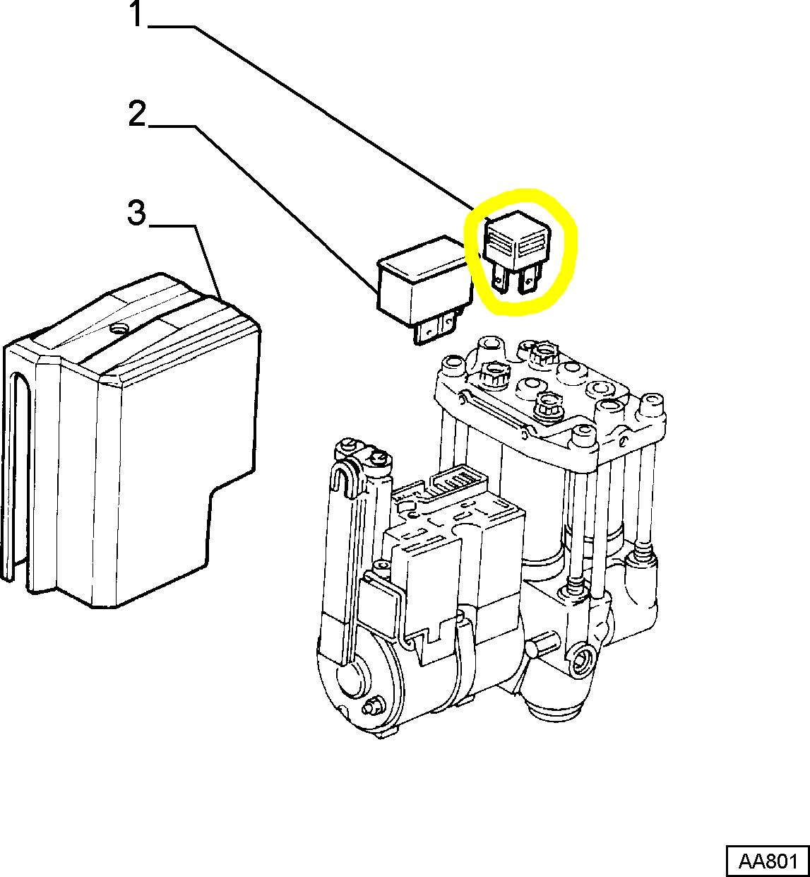 Lancia Dedra Integrale e Thema Relè Pompa ABS Nuovo Originale 9940353 9950170 0332209153