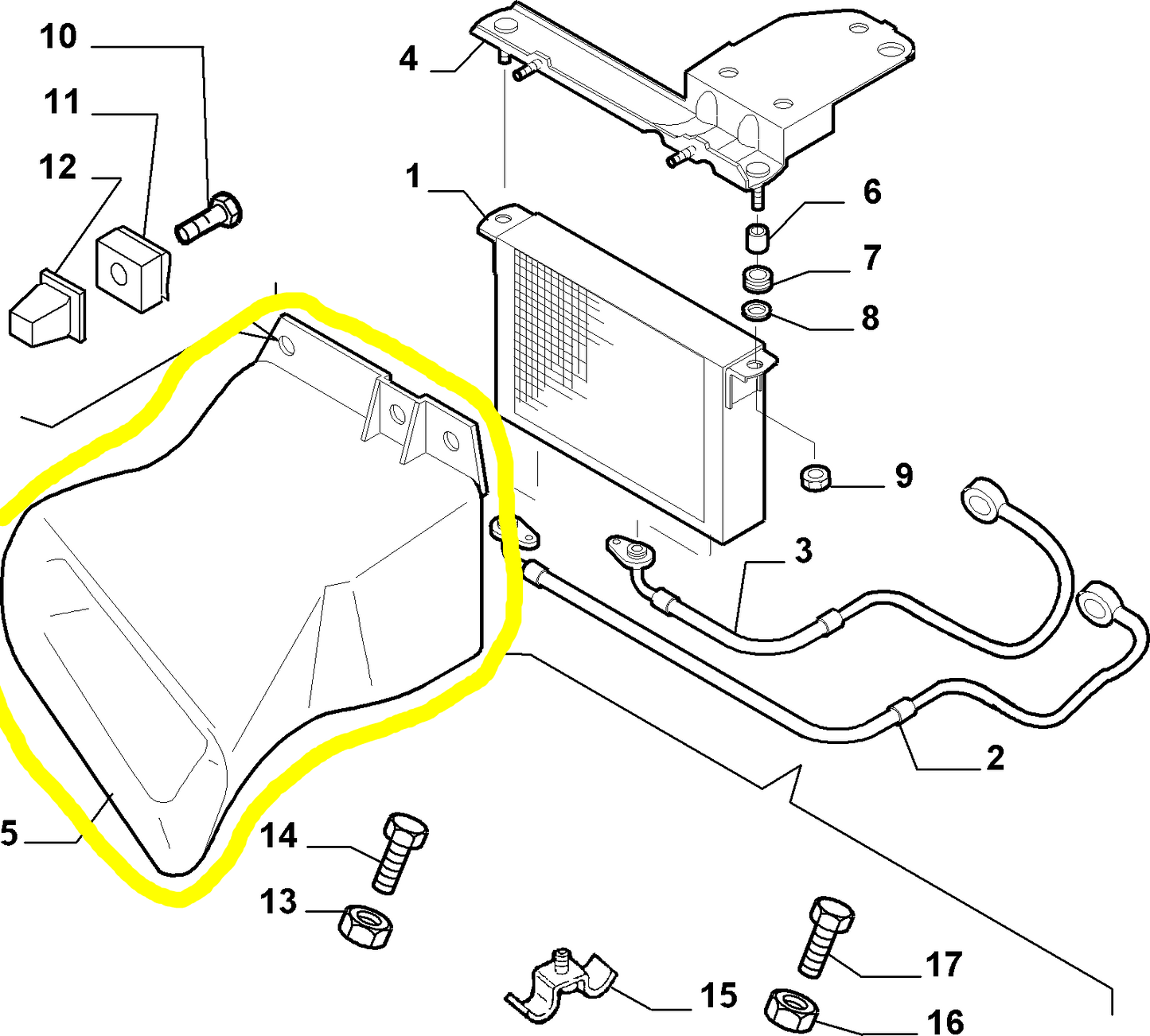 Lancia Lybra 2400 JTD Oil Cooler Conveyor New Original 46817598