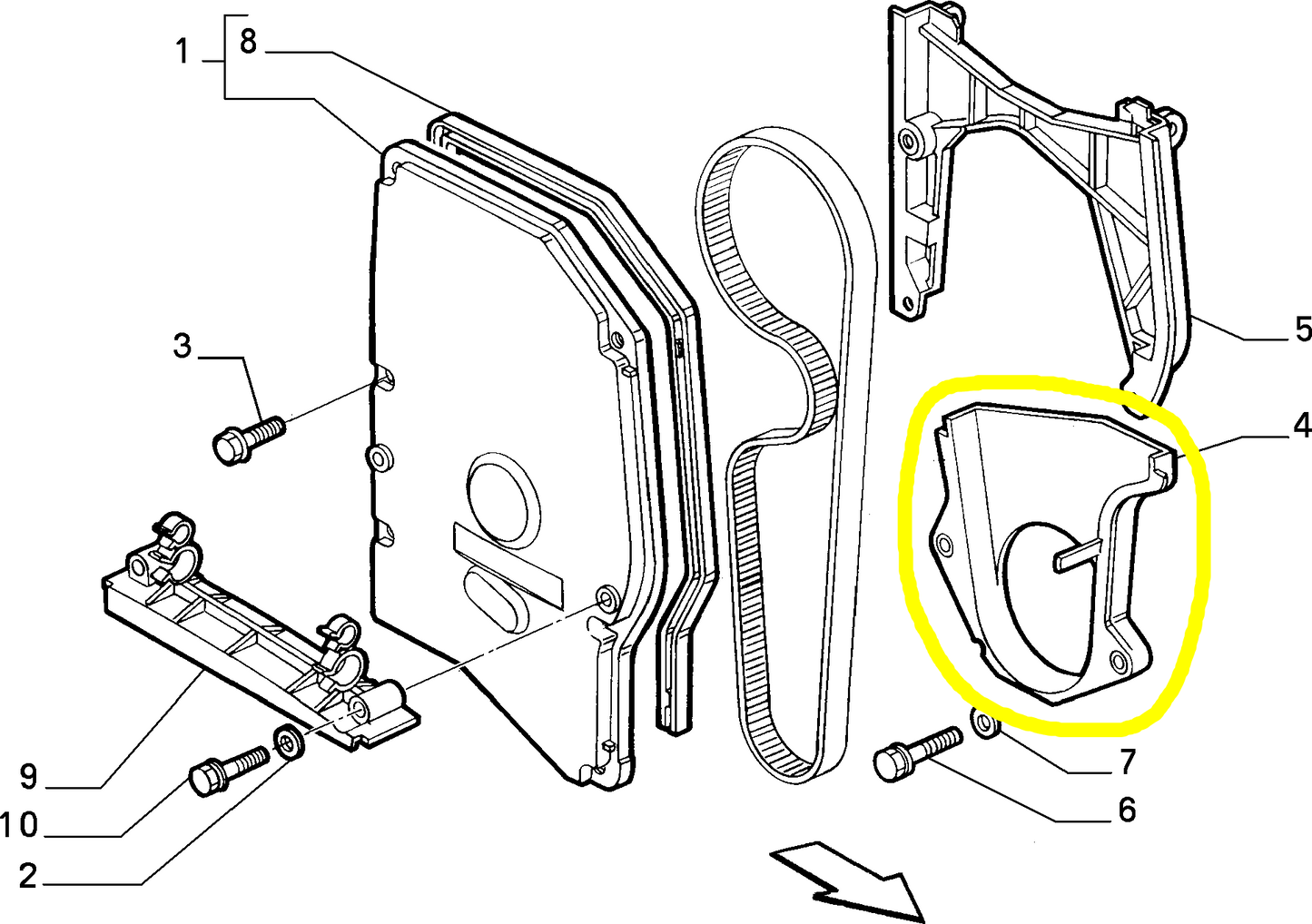 Lancia Y Timing Lower Protection New Original 46462799