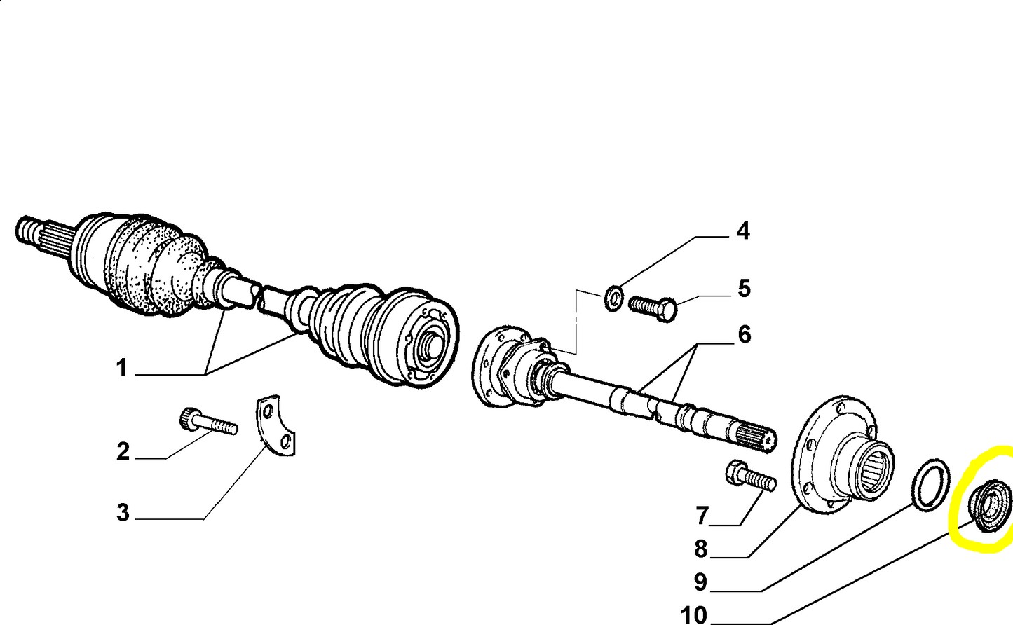 Lancia Delta e Dedra Riparo Flangia Semialbero Semiasse Differenziale Nuovo Originale 4391361 46527403