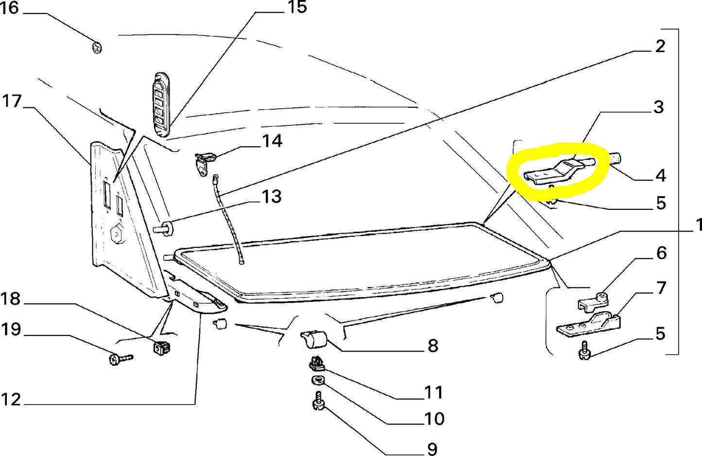 Lancia Delta Integrale Perno Sinistro Cappelliera Nuovo Originale 176437680 - Raggi's Automobilia e Ricambi Auto