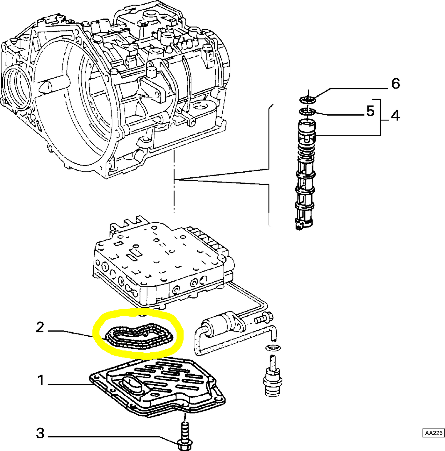 Lancia Dedra Automatic Transmission Oil Filter Seal Gasket New Original 9944228