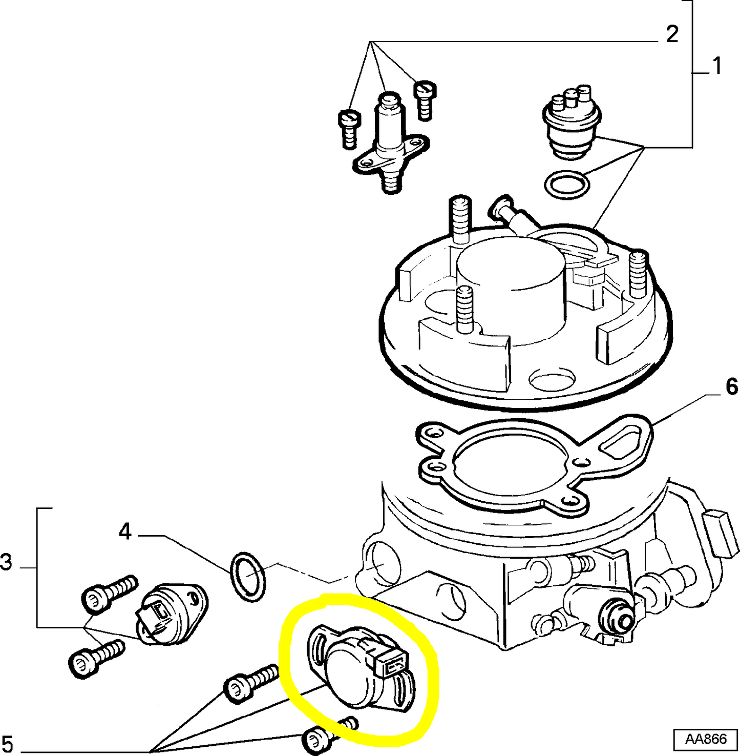 Lancia Dedra 1600 e 1800 Trasmettitore Sensore Corpo Farfallato Nuovo Originale 7744401 9943961