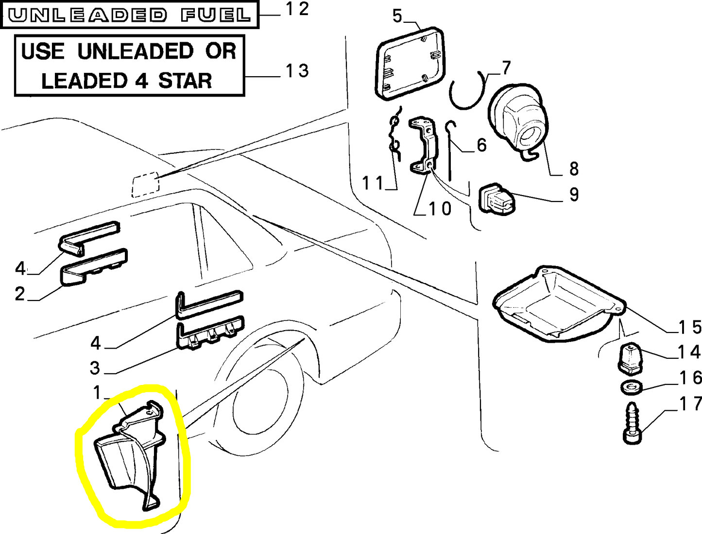 Lancia Dedra Riparo Rivestimento Passaruota Posteriore Sinistro Nuovo Originale 82437085