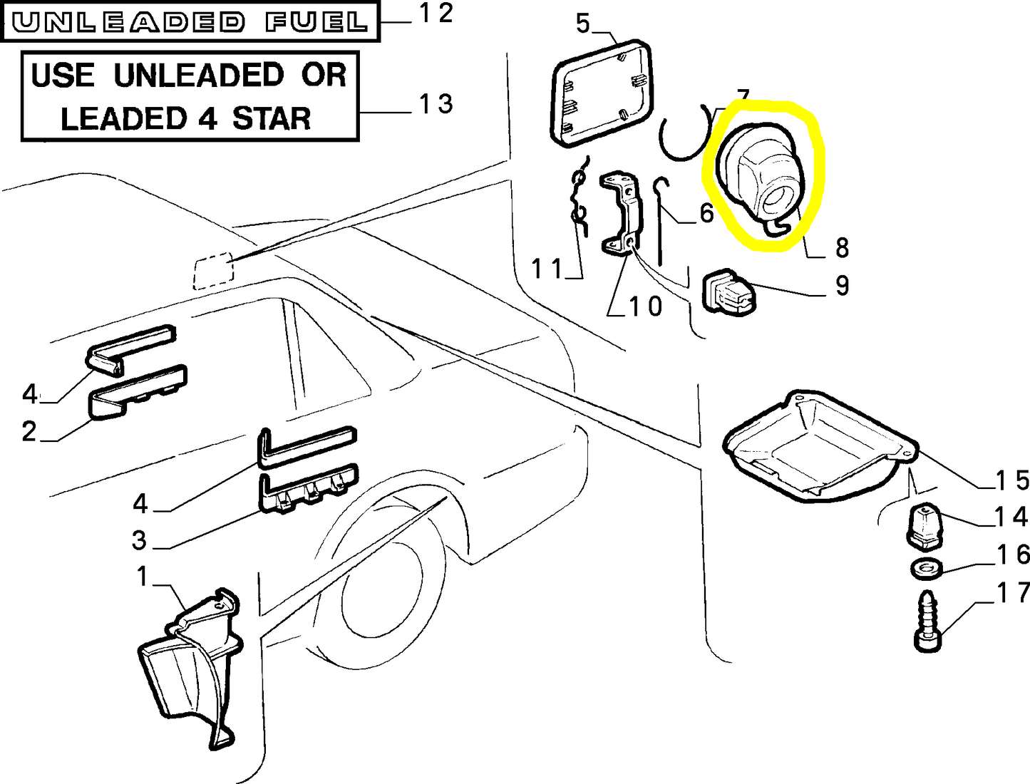 Lancia Dedra Contenitore Rifornimento Carburante Nuovo Originale 82433674