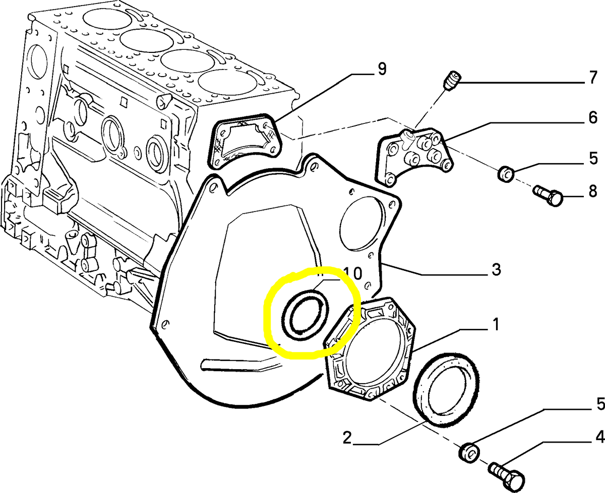 Lancia Thema TD and Fiat Croma TD Engine Crankcase Cover Sealing Gasket New Old Stock (NOS) Original Part 14467080 17292481