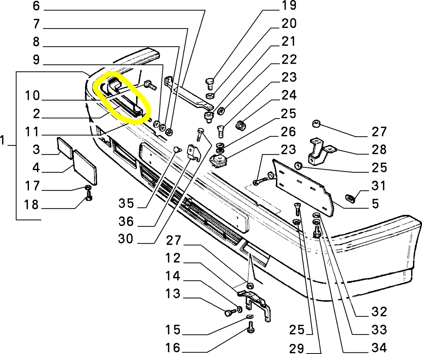 Lancia Thema Guarnizione Paraurti Anteriore Nuova Originale 82419059