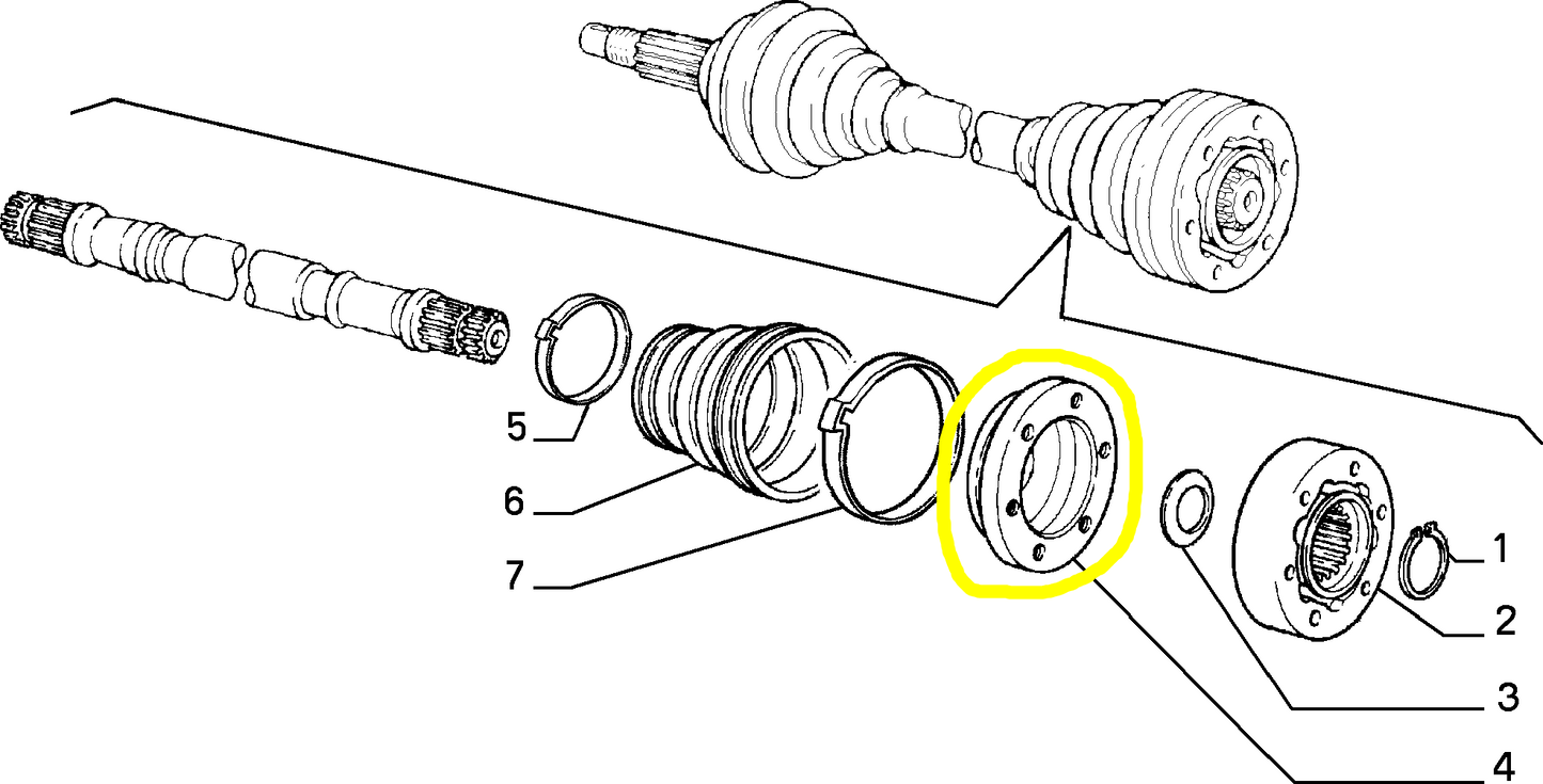 Lanca Dedra Fiat Tempra Supporto Giunto Omocinetico Nuovo Originale 7771580