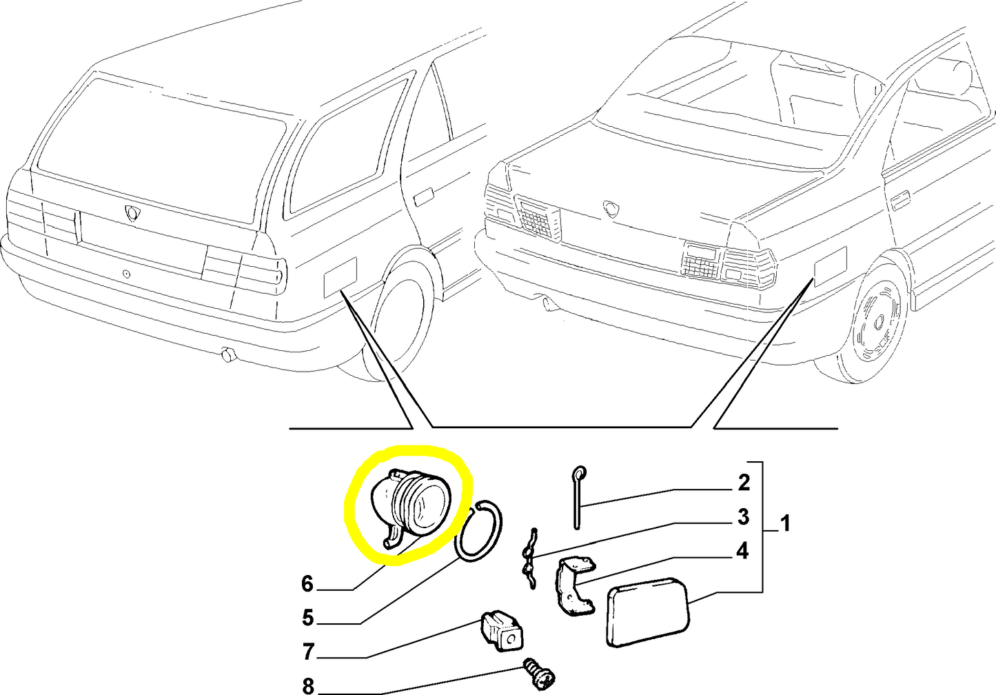 Lancia Dedra Contenitore Tappo Serbatoio Carburante Nuovo Originale 46529415