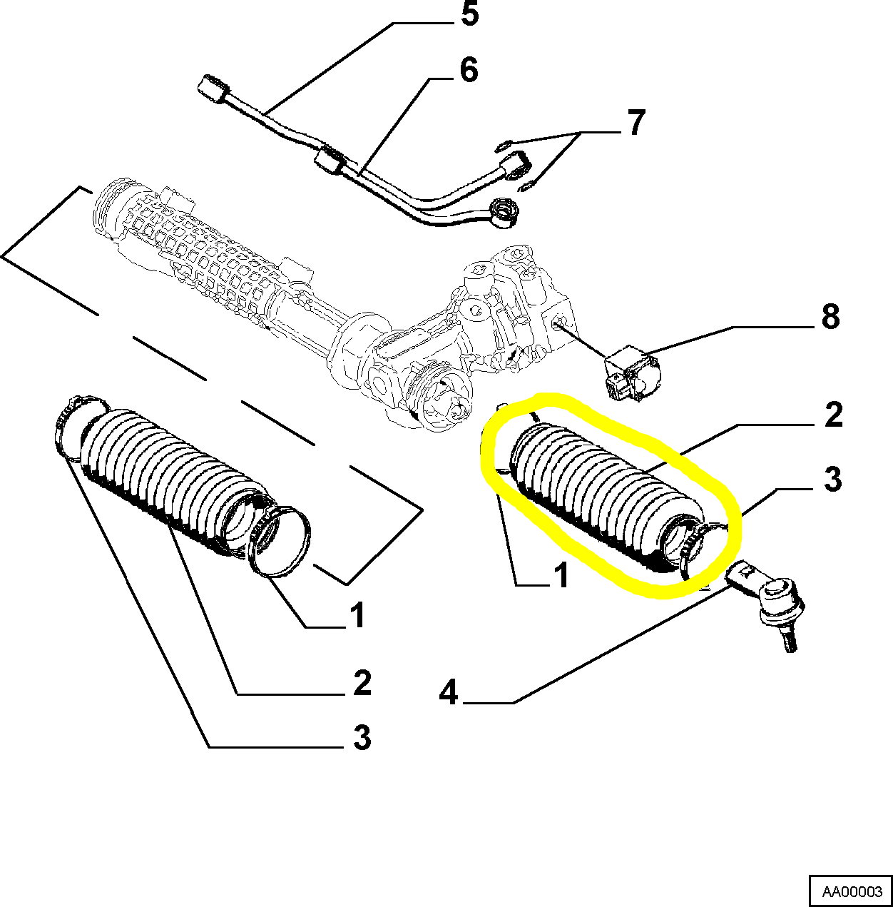 Lancia Thema e K Cuffia Scatola Sterzo Nuova Originale 9941293