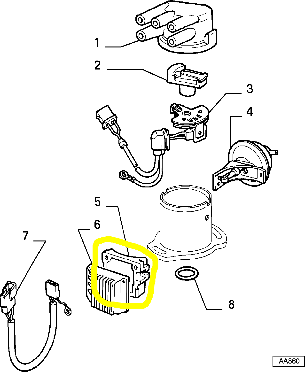 Autobianchi Y10 Supporto Centralina Elettronica Spinterogeno Magneti Marelli Nuovo Originale 9941694