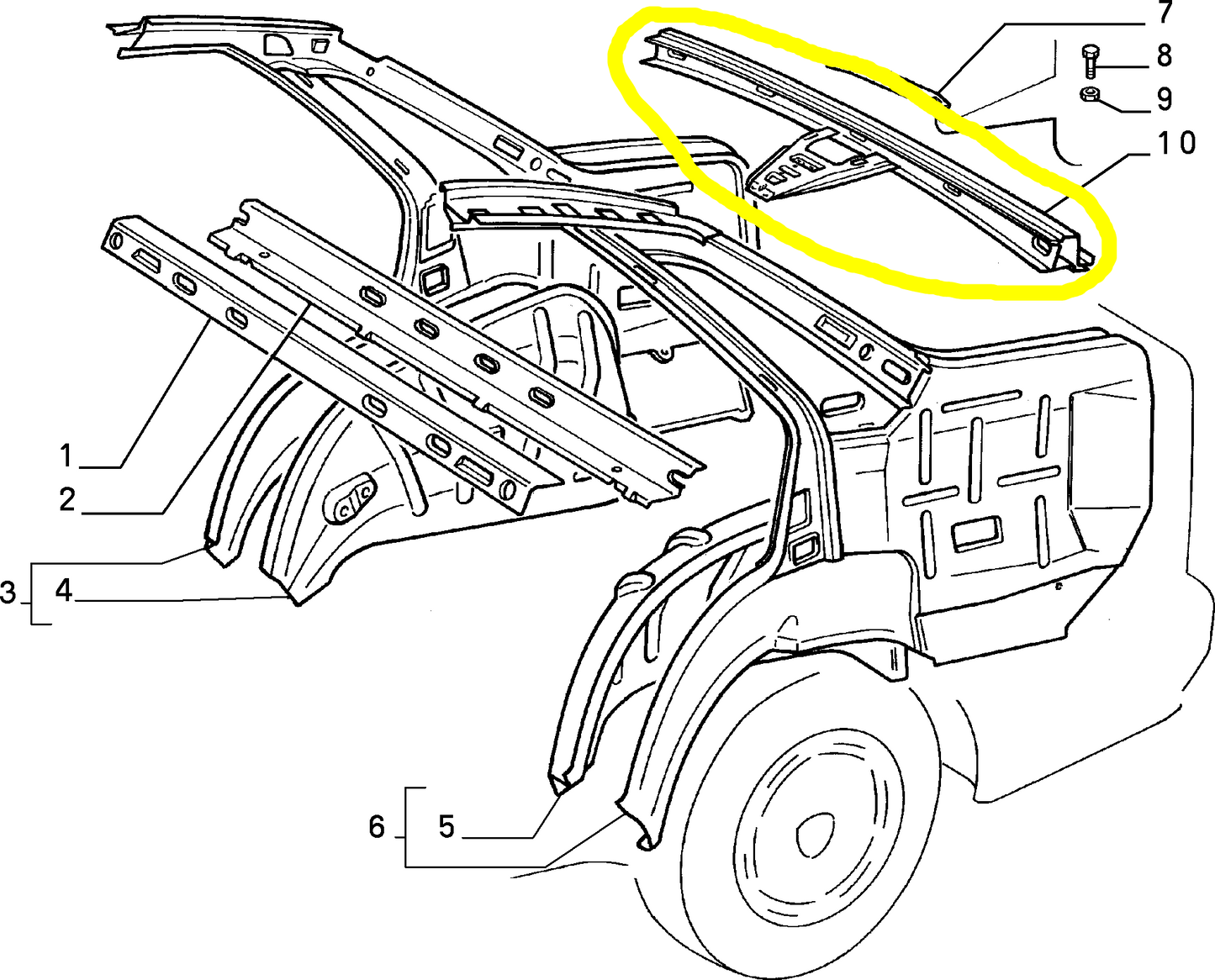 Lancia Dedra Traversa Posteriore Vano Bagagliaio Nuova Originale 82430900