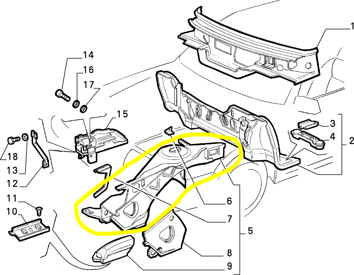 Lancia Thema Fiat Croma Front Side Left Panel New 5888711 5892670