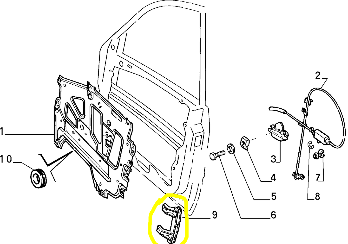 Lancia Delta Dedra Canalino Vetro Anteriore Destro Nuovo Originale 82431082
