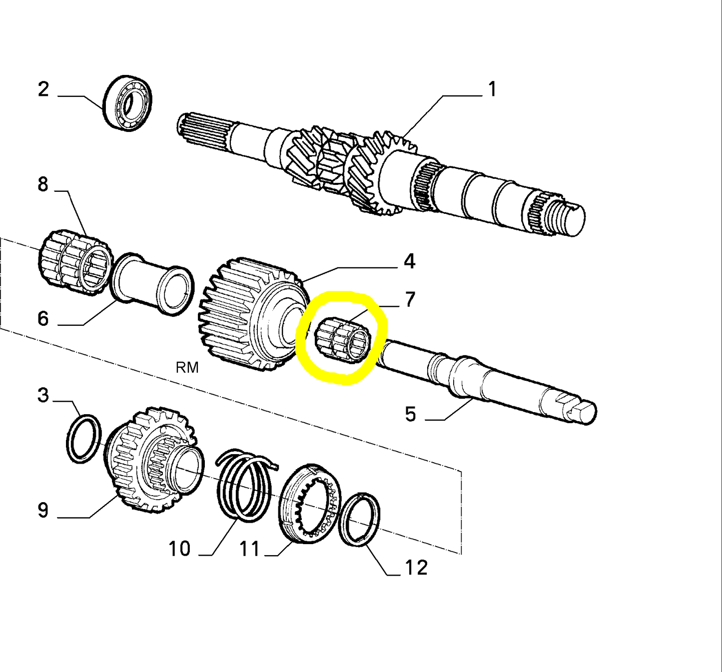 Lancia Thema Fiat Croma Reverse Gear Roller Cage New Original 55180905 46750045
