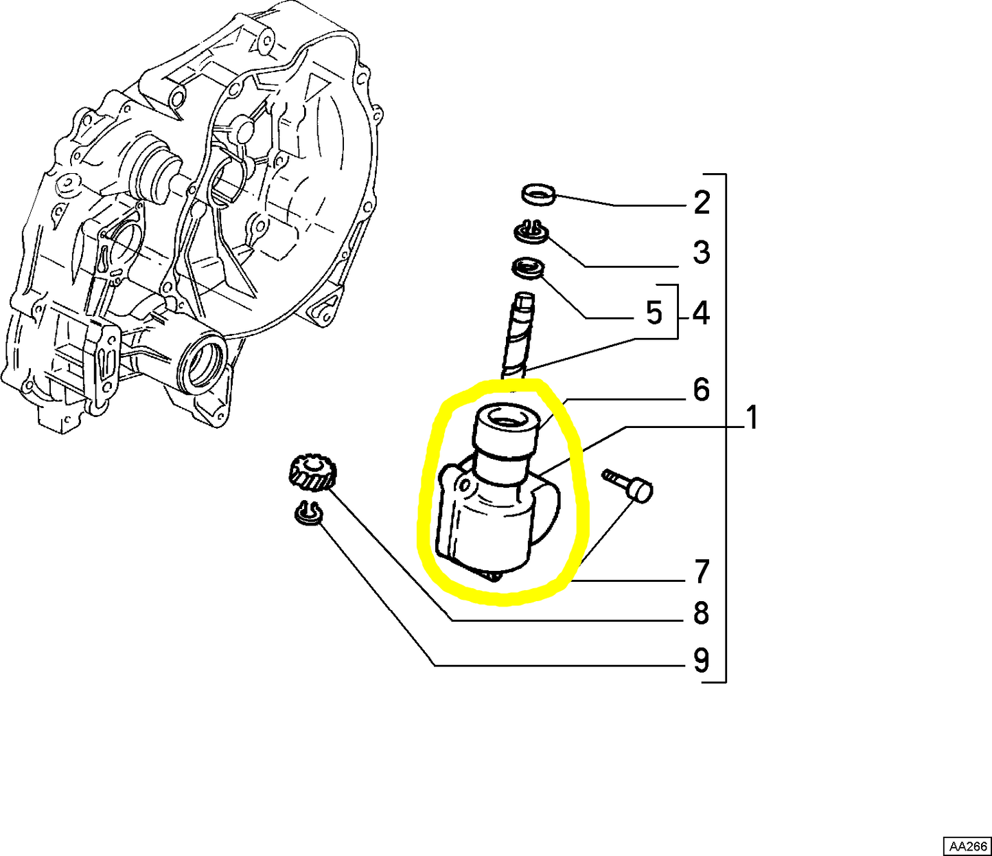 Autobianchi Y10 1000 e 1100 Coperchio Cambio Automatico Nuovo Originale 9942666