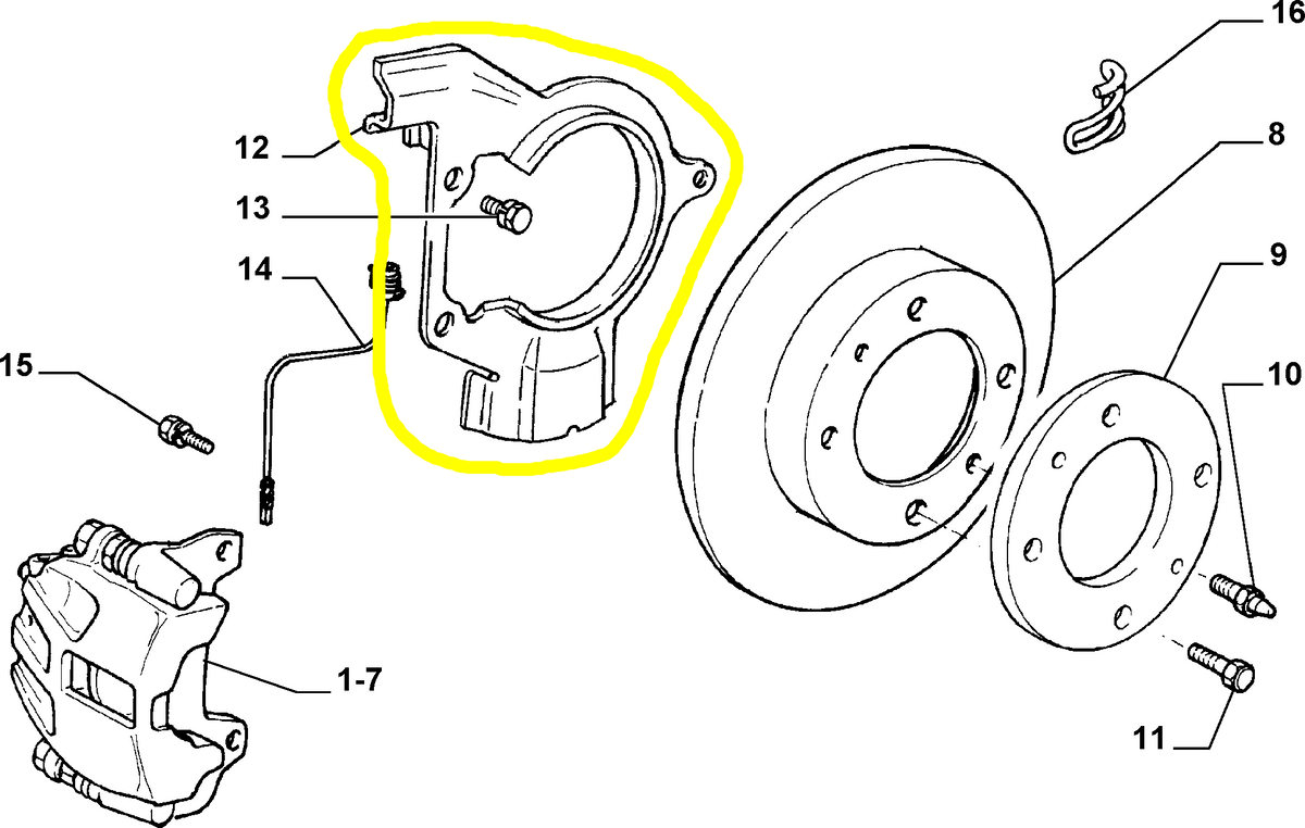 Lancia Dedra Fiat Tipo Riparo Freno Anteriore Destro Nuovo Originale 7670171 7670180 - Raggi's Automobilia e Ricambi Auto