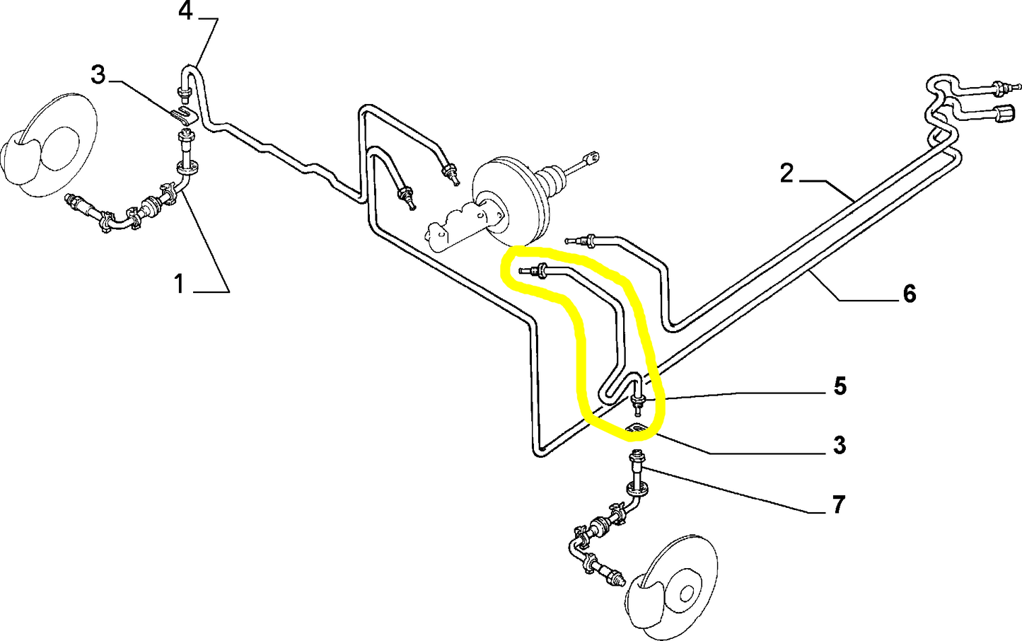 Lancia Dedra Fiat Coupé Tubo Freno Anteriore Sinistro Nuovo Originale 7757307 60812491