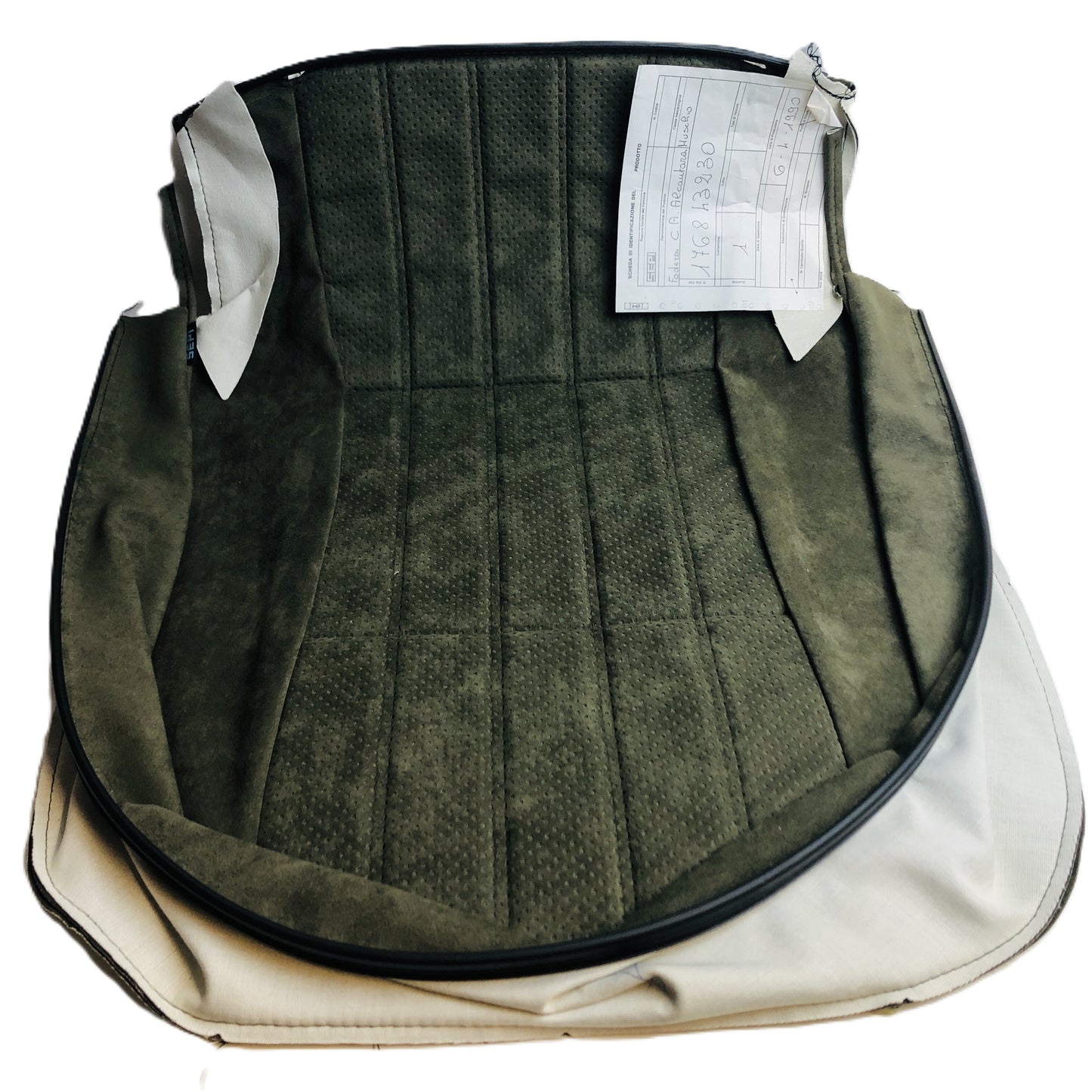 Lancia Dedra Fodera Seduta Sedile Anteriore in Alcantara Muschio Verde Nuova Originale 176843230 176478630 - Raggi's Collectibles' Automotive Art