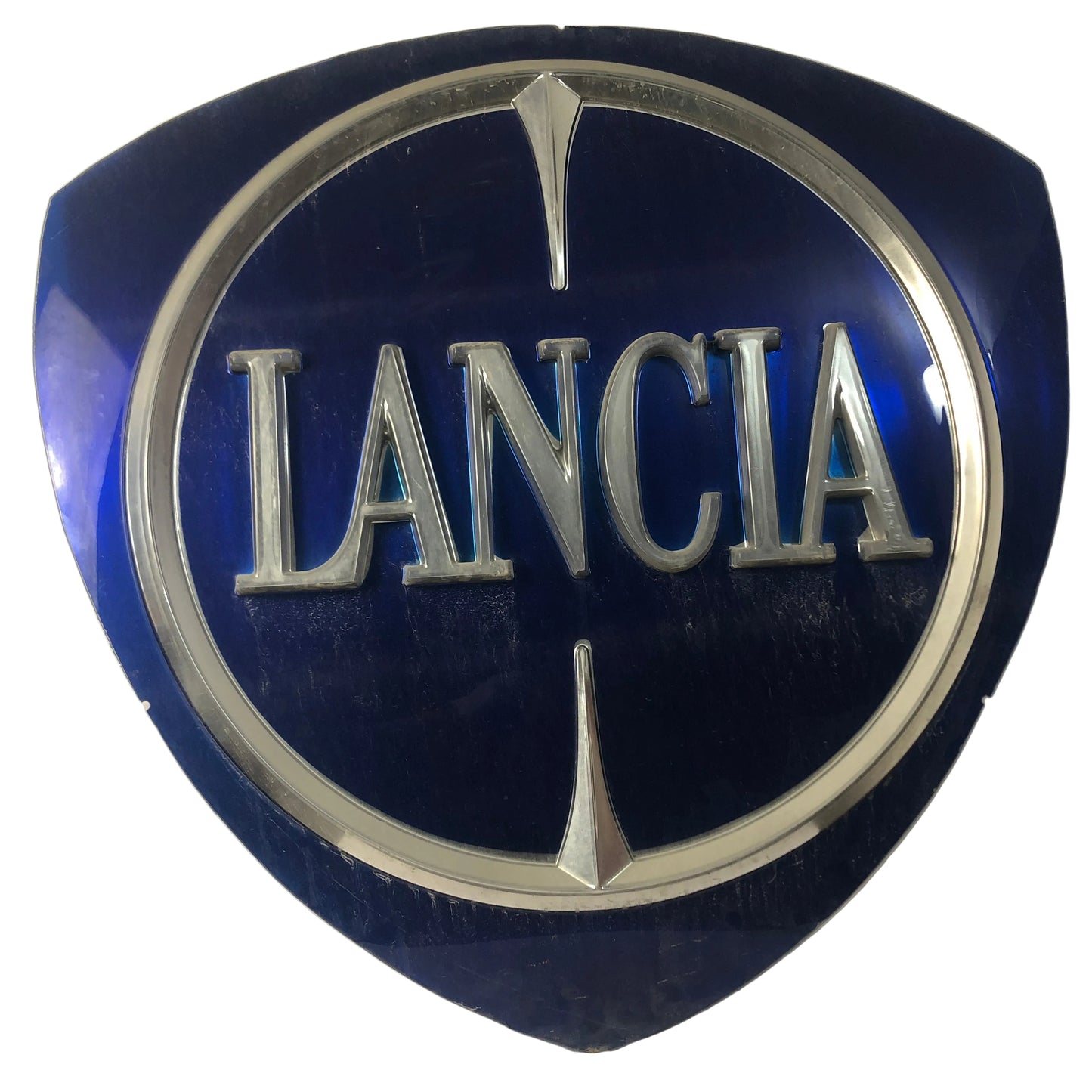 Lancia, Pannello Originale per Insegna Luminosa Lancia Dimensioni 103x100 cm - Raggi's Automobilia e Ricambi Auto