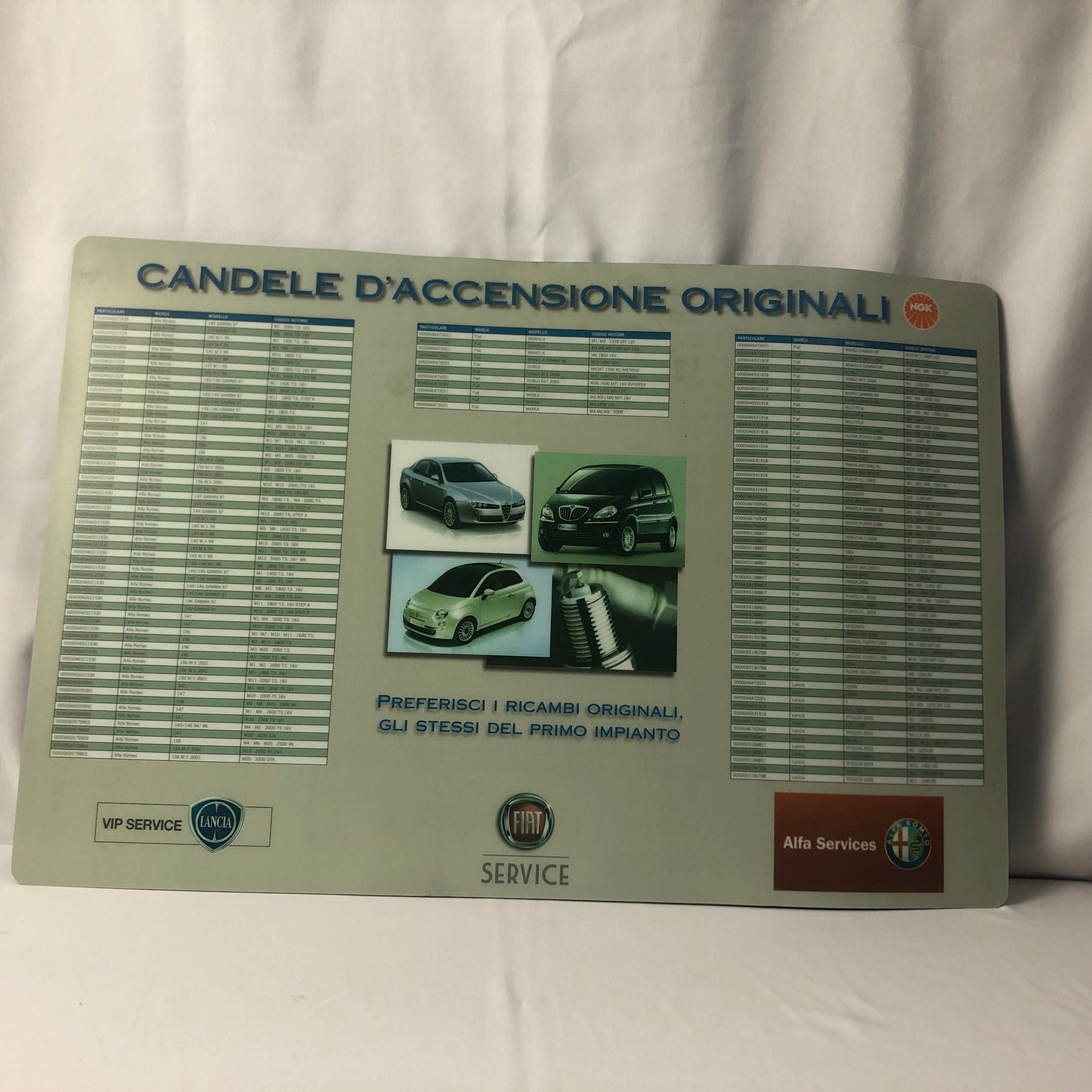 NGK, Tappetino per Scrivania Mouse Pad Candele NGK per Alfa Romeo, Fiat e Lancia - Raggi's Collectibles' Automotive Art