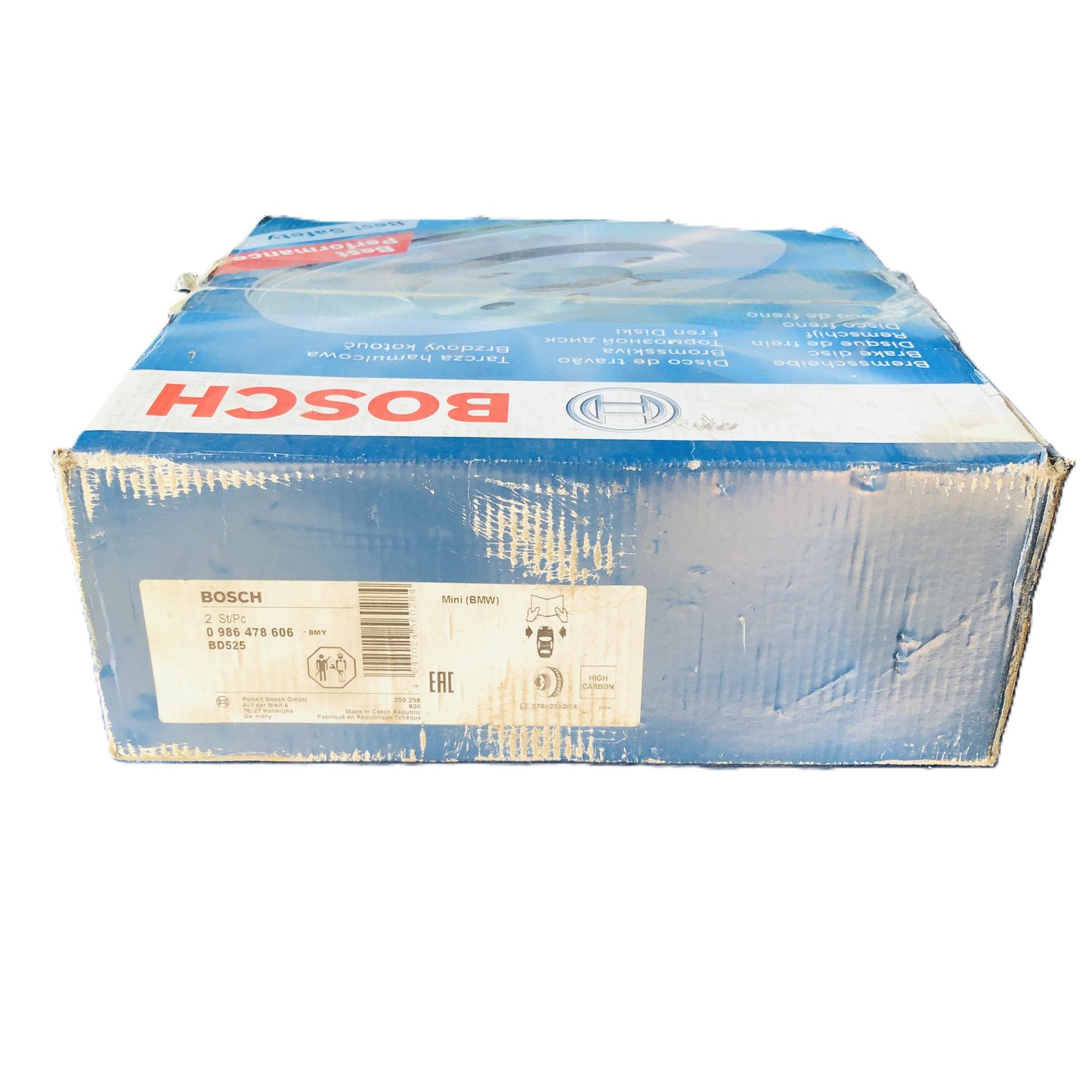 BMW Mini 2x Disco Freno Anteriore Bosch Nuovo Originale BD525 096478606 4047024560284 - Raggi's Collectibles' Automotive Art