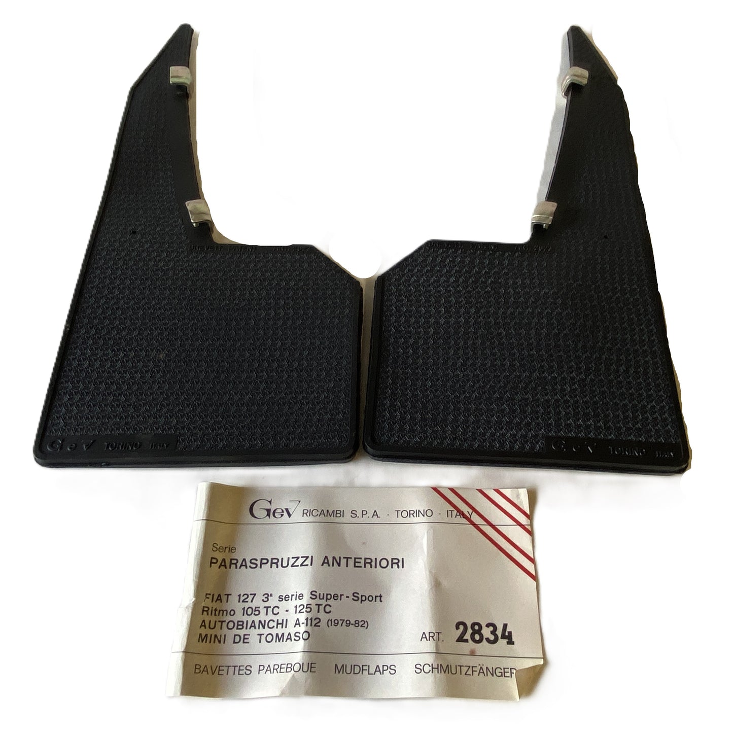Autobianchi A112 Paraspruzzi Anteriori GEV Nuovi 2834 - Raggi's Collectibles' Automotive Art