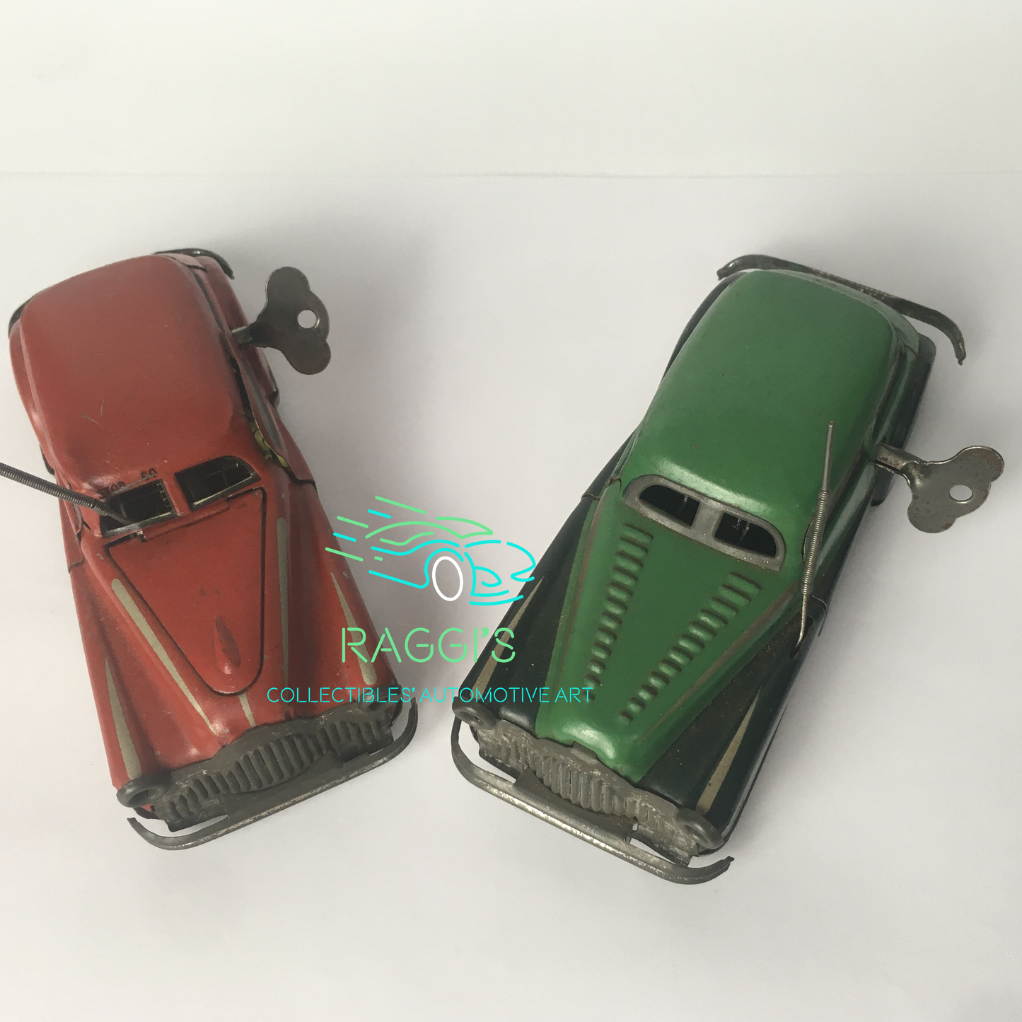 Joustra, Macchina in Latta a Chiavetta e Perfettamente Funzionante Anni 1940 1950 Vintage Toys - Raggi's Collectibles' Automotive Art