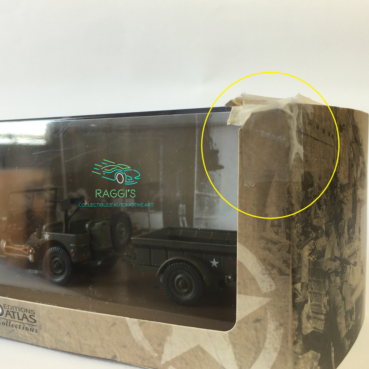 Jeep, Modellino in Metallo Pressofuso Edition Atlas Collection Jeep Willys MB Scala 1:43 - Raggi's Collectibles' Automotive Art