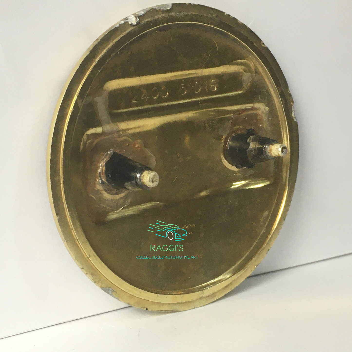 Alfa Romeo, Stemma Originale Alfa Romeo Anni '80 in Plastica e Smalto Diametro 7,5cm - Raggi's Collectibles' Automotive Art