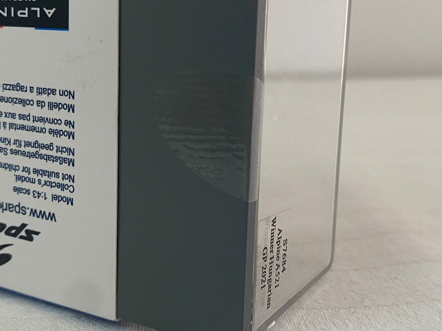 Spark, Alpine A521, Esteban Ocon, GP Ungheria 2021, Scala 1:43, EAN 9580006976 - Raggi's Collectibles' Automotive Art