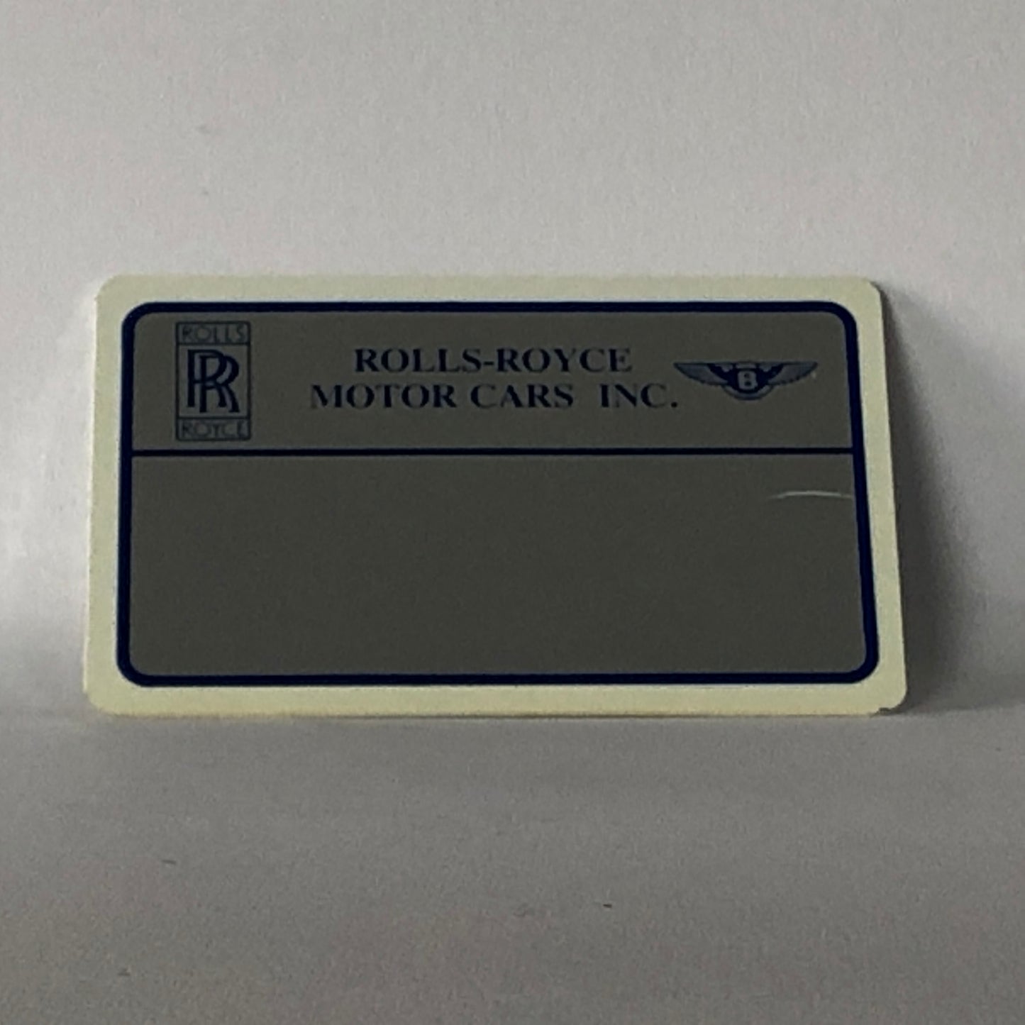 Rolls-Royce e Bentley, Owners Identification Card per Vetture Rolls-Royce e Bentley - Raggi's Collectibles' Automotive Art