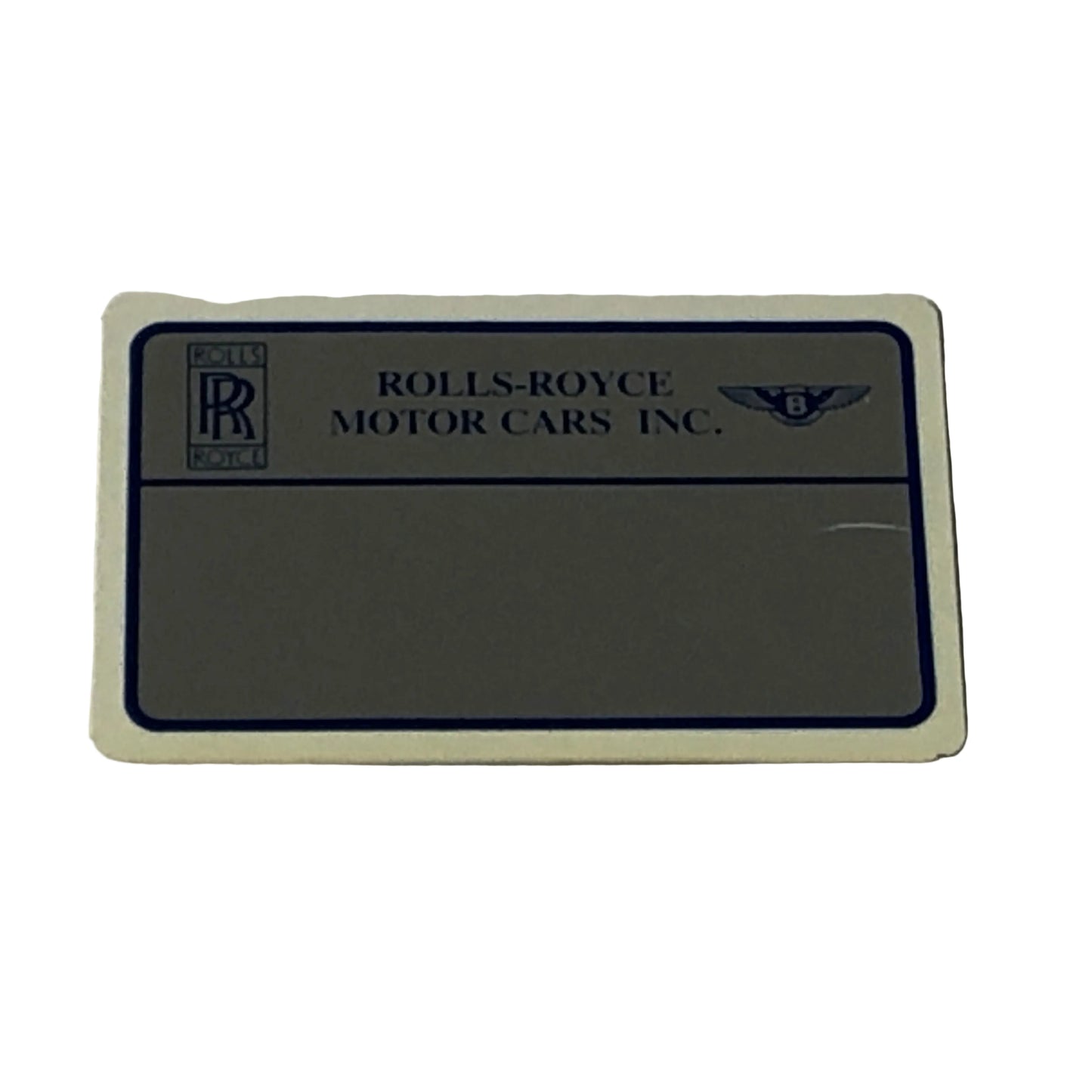 Rolls-Royce e Bentley, Owners Identification Card per Vetture Rolls-Royce e Bentley - Raggi's Automobilia e Ricambi Auto
