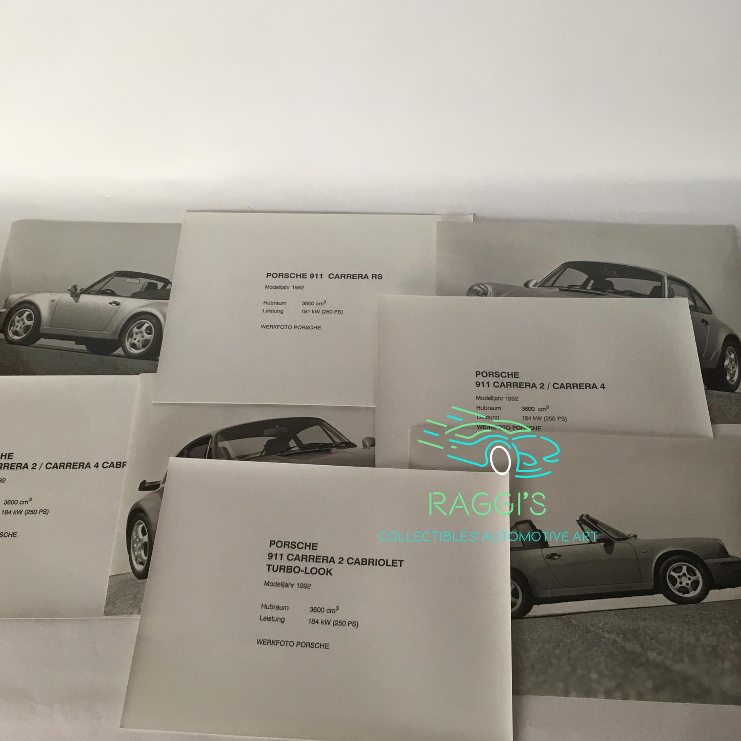 Porsche, Press Kit Presentazione Ufficiale Porsche 911 Carrera 4 Anno 1988, Versione Porsche 911-964 - Raggi's Collectibles' Automotive Art