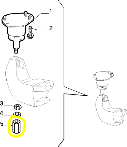 Lancia Y Fiat Punto Dado Tassello Elastico Sospensione Motore Nuovo Originale 7741361