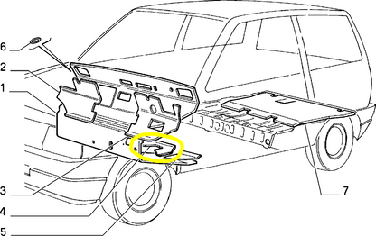 Autobianchi Y10 Passanger Compartment Front Central Lining New Original 7675404 7603415