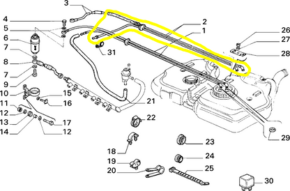 Lancia Delta Integrale 8V Tubo Flessibile Serbatoio Carburante Nuovo Originale 82454119