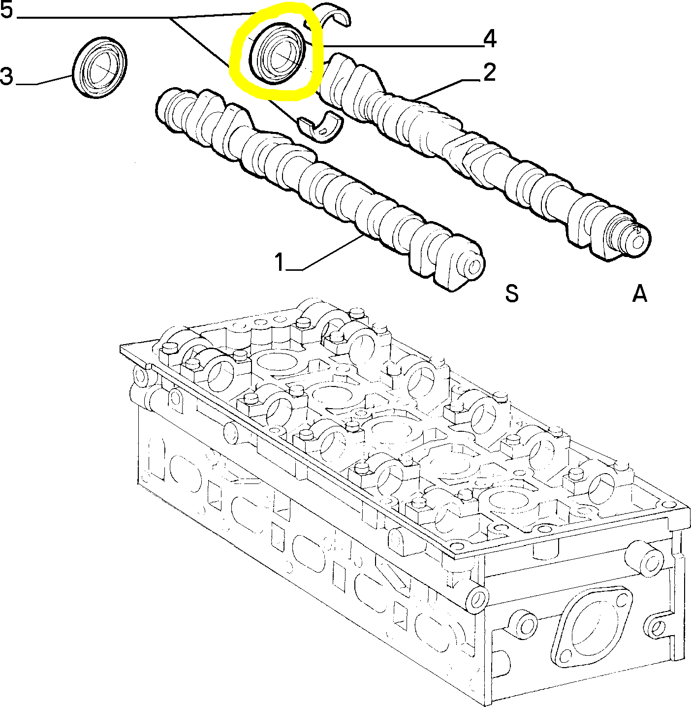 Lancia K and Thesis Camshaft Seal Gasket New Original 60603436 60811144