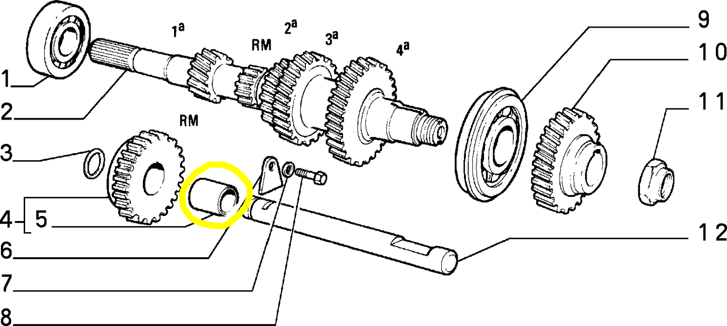 Lancia Delta R86 Autobianchi Y10 Reverse Gear Bush New Original 7597527 5997381