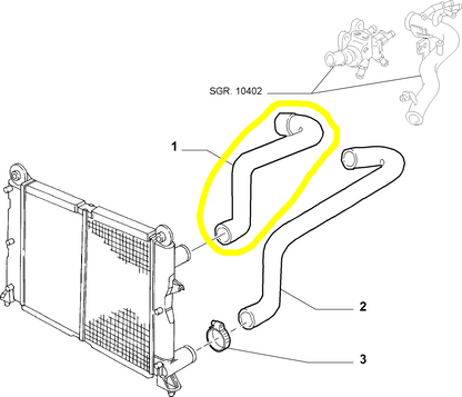 Lancia Dedra 1900 TD Radiator Upper Sleeve New Original 46476699