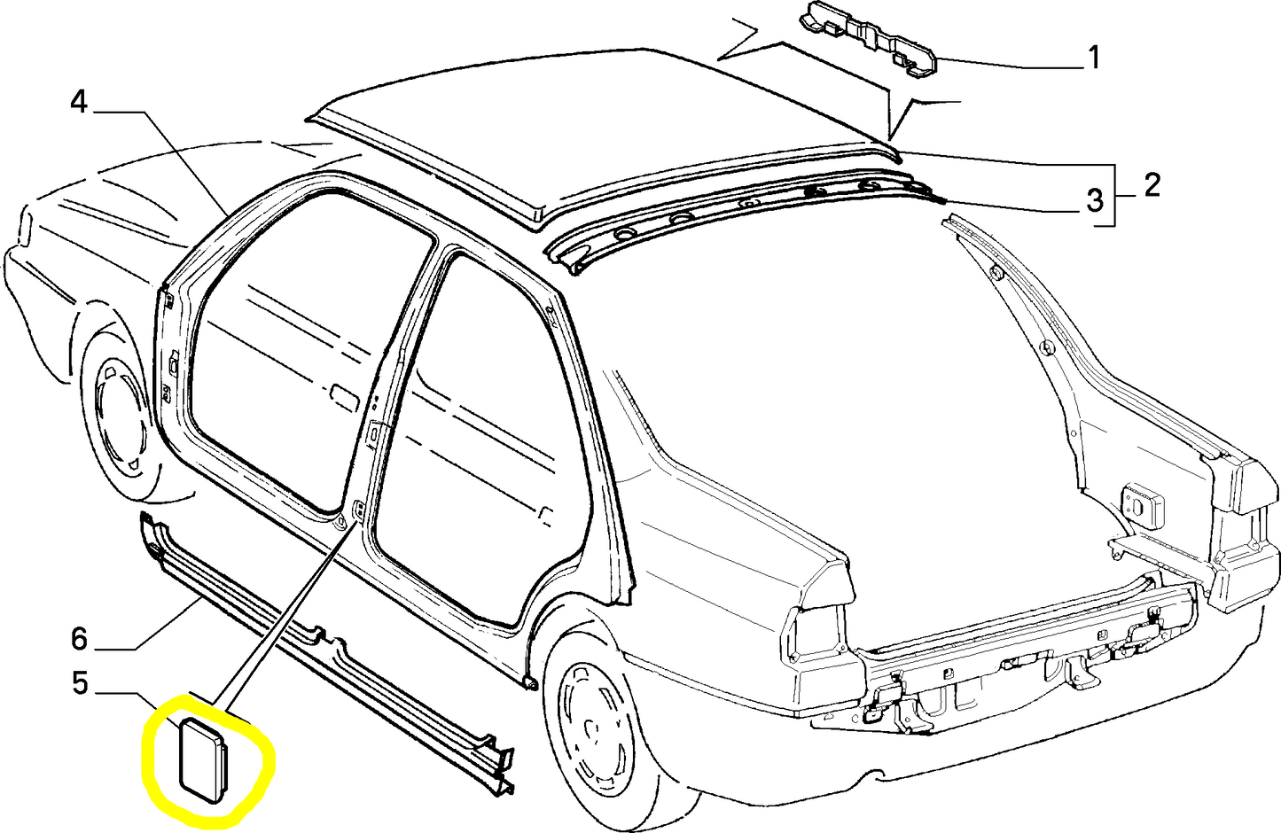 Lancia Delta 5 Doors and Dedra Right and Left Side Panel Plug New Original 7620697 60806017