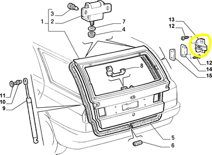 Lancia Dedra SW Back Door Pad New Original 46436550