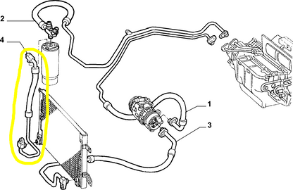 Lancia K JTD Tubo Flessibile Radiatore Aria Condizionata Nuovo Originale 60665266