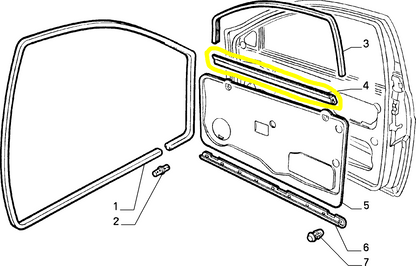 Lancia Y Guarnizione di Tenuta Portiera Sinistra Nuova Originale 71714139 7792963