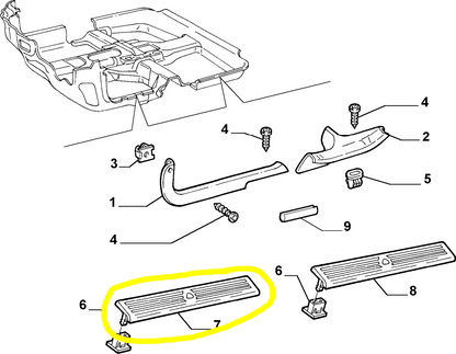 Lancia Lybra Front Left Doorsill Moulding New Original 46543948