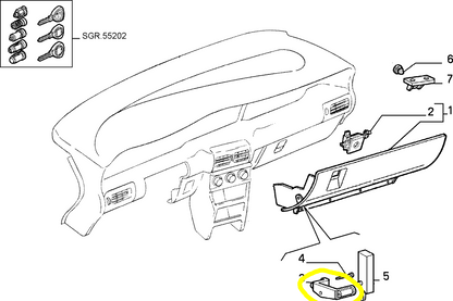 Lancia Delta Dedra Alfa Romeo 155 Glove Box Joining Element New Original 82449369 60806657