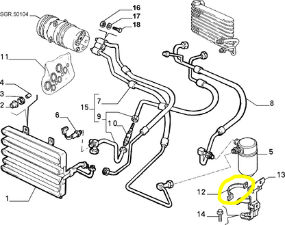 Lancia Delta e Dedra Staffa Filtro Aria Condizionata Nuova Originale 7673075 7603135