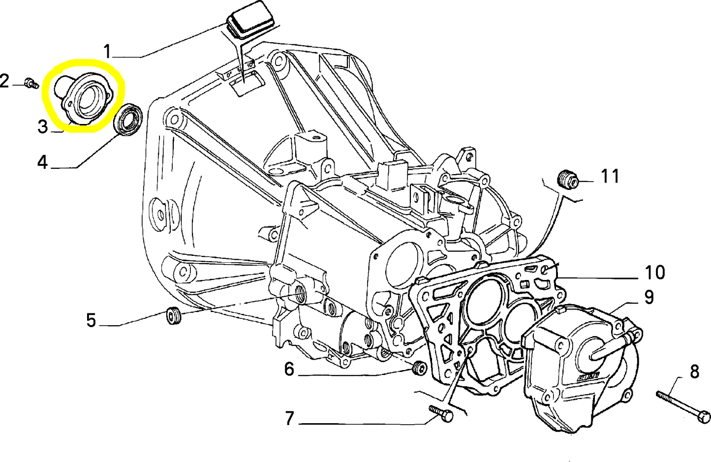 Lancia Delta R86 Dedra e Lybra Manicotto Guida Frizione Nuovo Originale 46411140 46411139