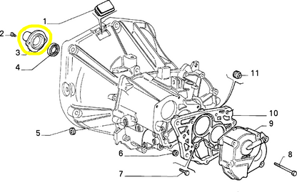 Lancia Delta R86 Dedra e Lybra Manicotto Guida Frizione Nuovo Originale 46411140 46411139