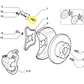 Autobianchi Y10 Fiat Panda Screw and Washerassy Front Brake Bracket New Original 46417126